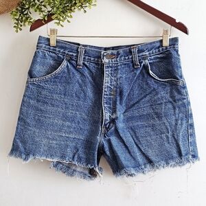 Vintage 90s Gap Denim Cut Off Shorts High Rise 30” Waist Size M Blue Jean